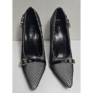 Vintage Federick’s Of Hollywood Fishnet  Heels Size 6.5 Black
